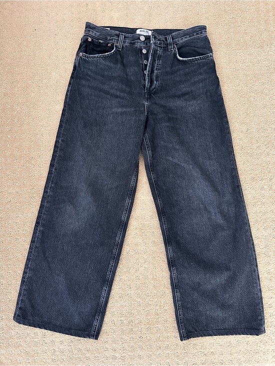 Agolde Denim - Agolde Black Low Slung Baggy Jeans Size 26.